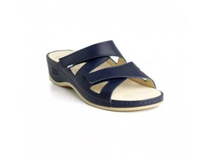 Batz Evelin tmavomodré, veľkosť 37, anatomické pohodlné papuče so suchým zipsom