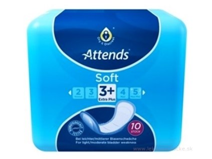 ATTENDS Soft Extra 3+ vložky inkontinenčné, savosť 799 ml, veľkosť 36,5 cm, 10 ks