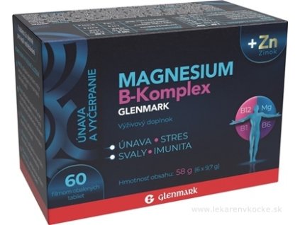 Magnesium B-Komplex GLENMARK + Zinok 60 ks