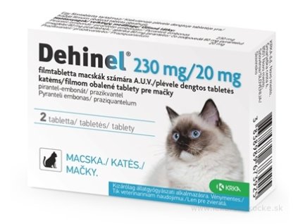 DEHINEL 230 mg/20 mg pre mačky 2 ks