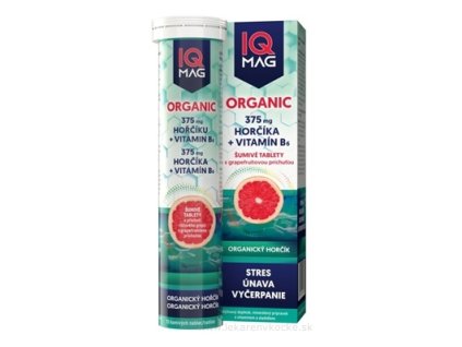 IQ Mag ORGANIC Mg+B6 šumivé tablety