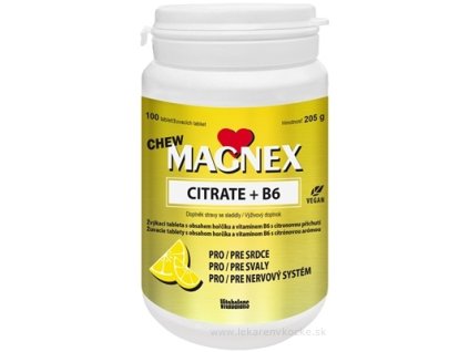 Vitabalans MAGNEX CITRATE + B6 CHEW 100 ks