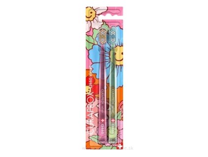 Zubná kefka velvet 12460 – Kvetinová edícia, 2 ks