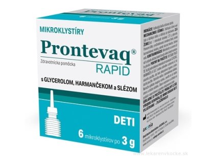 PRONTEVAQ RAPID mikroklystíry DETI jednodávkové, 6x3 g (18 g)