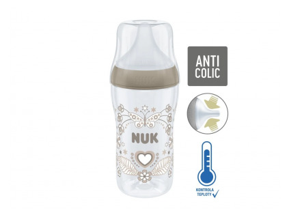 NUK Perfect Match s kontrolou teploty 260 ml hnědá