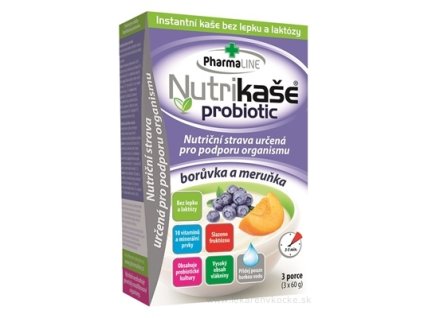 Nutrikaša probiotic - čučoriedka a marhuľa 3x60 g