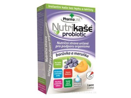 Nutrikaše probiotic - borůvka a meruňka 3x60 g
