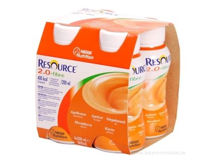RESOURCE 2,0+ Fibre Marhuľová príchuť 4x200 ml