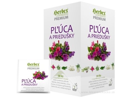HERBEX Premium PĽÚCA A PRIEDUŠKY 20x1,5 g