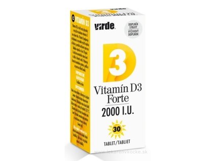 VIRDE Vitamín D3 Forte 2000 I.U. 30 ks