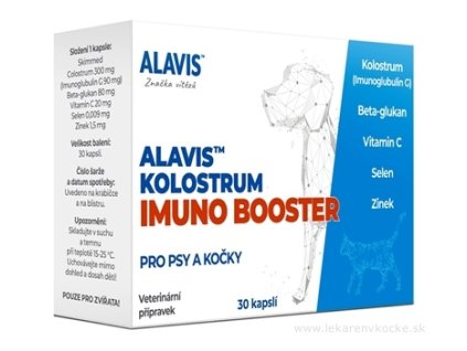 ALAVIS KOLOSTRUM IMUNO BOOSTER cps pre psy a mačky 30 ks