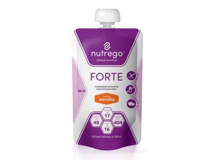 Nutrego FORTE s príchuťou marhuľa 200 ml