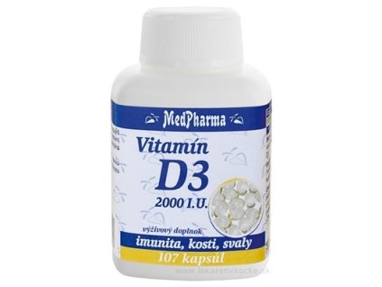 MedPharma VITAMÍN D3 2000 I.U. 107 ks