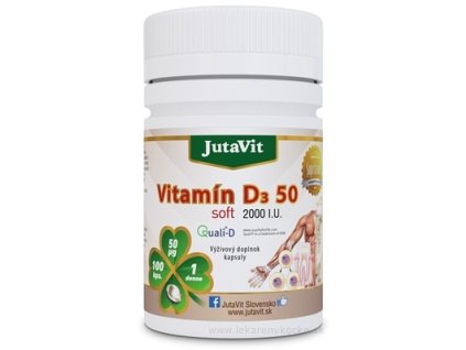 JutaVit Vitamín D3 50 µg soft 100 ks