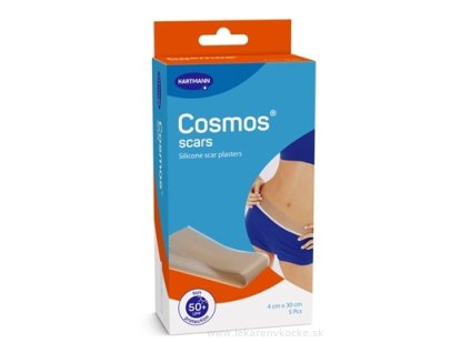 Cosmos Scars silikónová náplasť na jazvy 4 x 30 cm, 1 ks – s UV faktorom 50+ na ochranu a hojenie