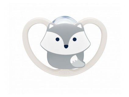 NUK Dudlík Space 0-6m BOX šedá liška