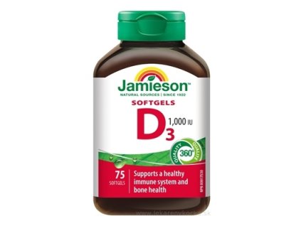 Jamieson Vitamín D3 1000 IU kapsuly 75cps.