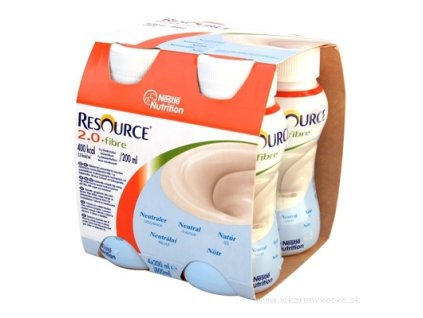 RESOURCE 2,0+ Fibre Neutrálna príchuť 4x200 ml