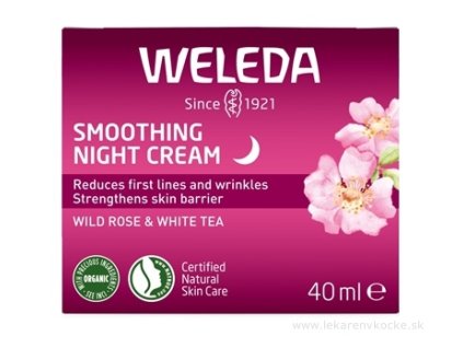 Prémiový rozjasňujúci nočný krém divoká ruža a biely čaj, 40 ml