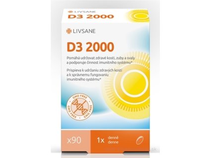 LIVSANE Vitamín D3 2000 IU 90 kapsúl
