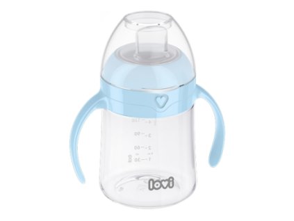 LOVI Prvý hrnček s náustkom 150 ml modrý 6+