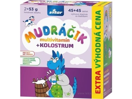 VITAR MUDRÁČIK multivitamín + KOLOSTRUM 2x45 ks