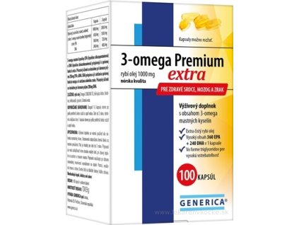 GENERICA 3-omega Premium extra 100 kapsúl