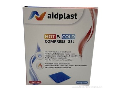 Aidplast Kompresný gélový obklad - teplý, studený (13 x 13 cm) 1 gélový vankúšik