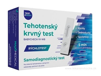 Rýchlotest tehotenstva Test4Body – domáci krvný hCG test (5 min)
