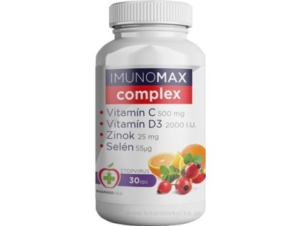 IMUNOMAX complex (C+D3+Zinok+Selén) - Pharmed New 30 ks