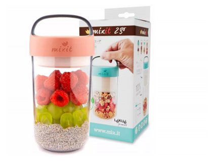 Mixit 2go – desiatový box 600 ml (lososový)