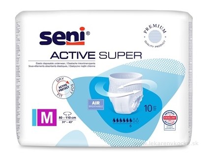Seni ACTIVE SUPER Medium navliekacie nohavičky 10 ks