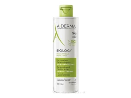 A-DERMA BIOLOGY micelárna voda HYDRATAČNÁ-ČISTIACA 400 ml