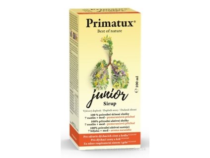 Primatux junior Sirup príchuť pomaranč