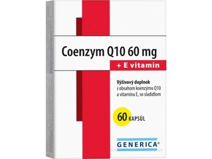 GENERICA Coenzym Q10 60 mg + E vitamin 60 ks
