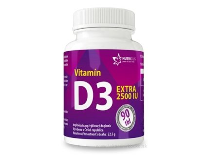NUTRICIUS Vitamín D3 EXTRA 2500 IU 90 ks
