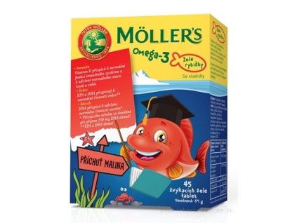 MOLLER´S Omega 3 Želé rybičky 45 ks