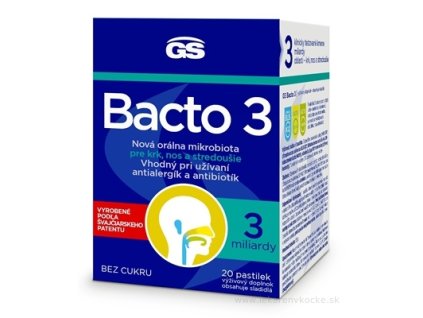 GS Bacto 3 pastilky na imunitu, 20 ks