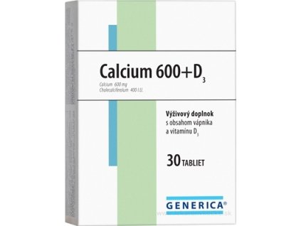 GENERICA Calcium 600+D3 30 ks