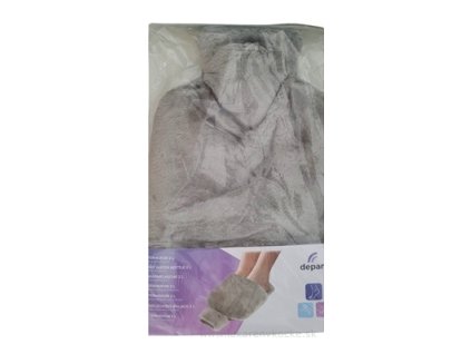 DEPAN termofor na nohy – Ohrievacia fľaša, 2 l, sivý