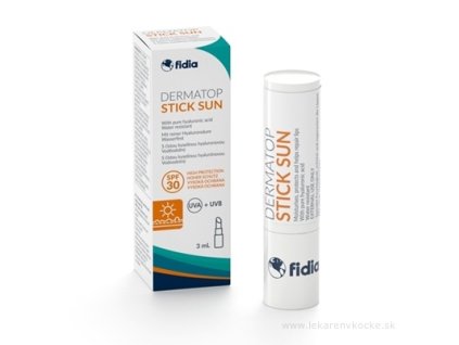DERMATOP STICK SUN SPF 30 tyčinka na pery 1x3 ml