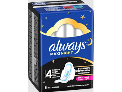 Always Maxi Secure Night 4, 8 ks