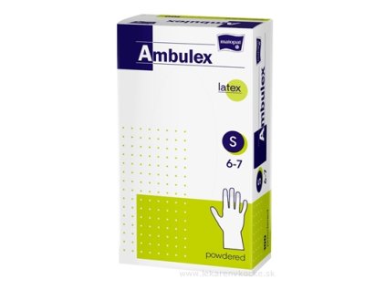Ambulex rukavice LATEX 100 ks