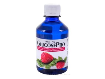 Glukózový nápoj OGTT 75g malinový – GlucosePro 250ml