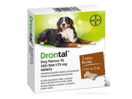 Drontal Dog Flavour XL 525/504/175 mg tablety 2 ks