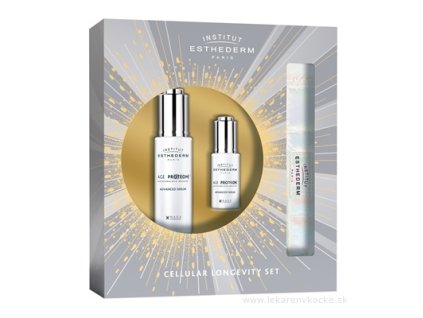 ESTHEDERM Age Proteom kozmetický set – pleťové sérum 30 ml + očné sérum 15 ml + darček taštička