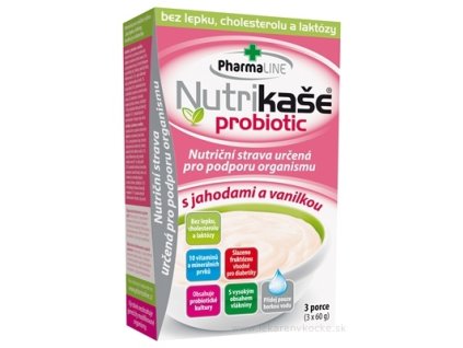 Nutrikaša probiotic - s jahodami a vanilkou 3x60 g