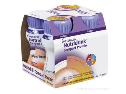 Nutridrink Compact Protein 4x125 ml s príchuťou broskyňa a mango