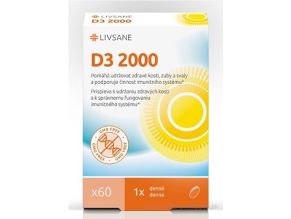 LIVSANE Vitamín D3 2000 IU 60 ks
