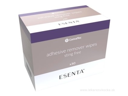 ConvaTec ESENTA Stomické Obrúsky na Odstraňovanie a Čistenie Zvyškov Náplastí – 30 ks